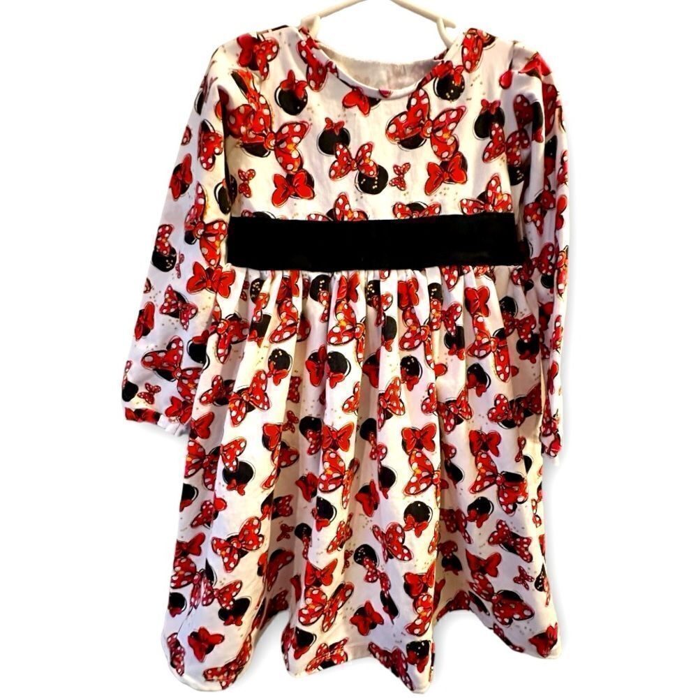 Paige’s Pretties Custom Made Disney Minnie Mouse Skater Dress Size 7